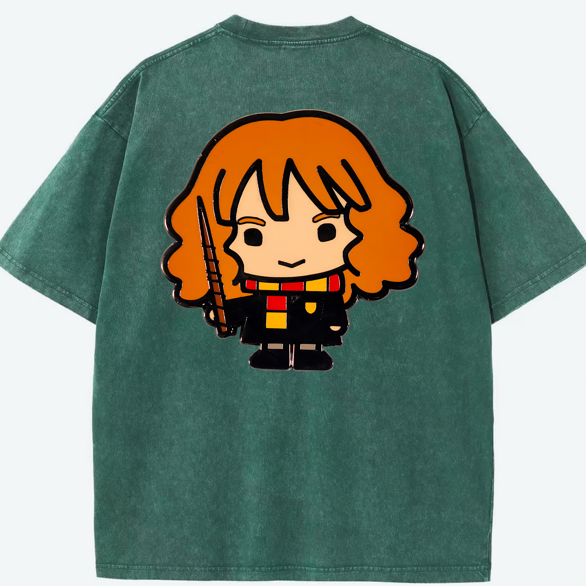 （画像用） Harry Potter ハリー・ポッターシリーズ 綿100% ヴィンテージ風 半袖Tシャツ（背面プリント）